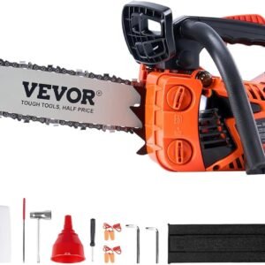 VEVOR Gas Chainsaw – Cordless Petrol Chain Saw for Tree Cutting, Trimming & Land Clearing, Durable Handheld Design for Farm & Garden Use
